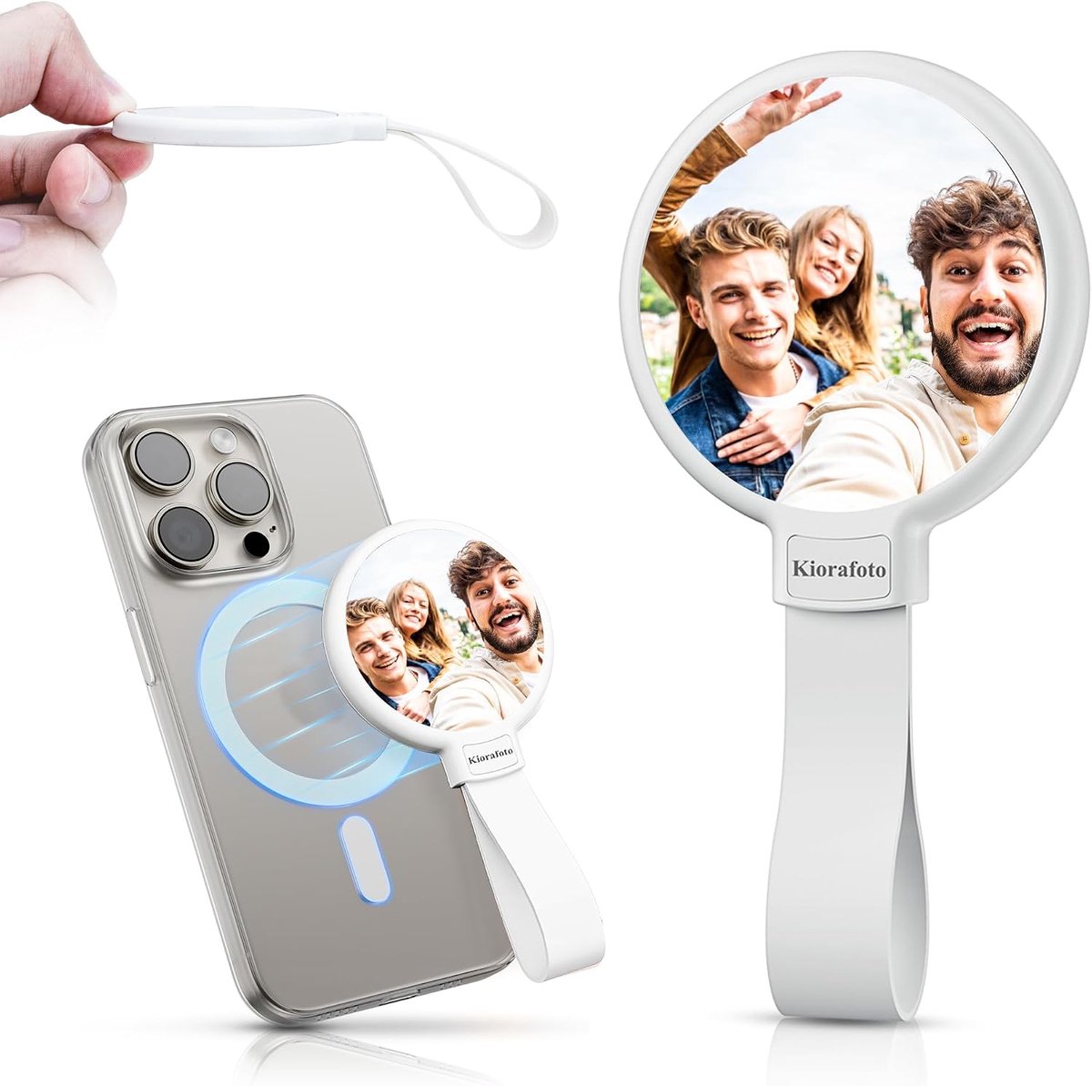 Kiorafoto Magnetic Phone Mirror WHITE - ShopVlot