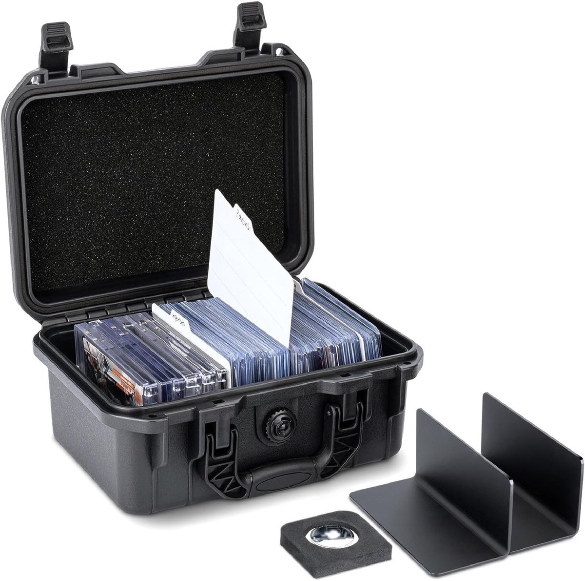 Kiorafoto Graduated Card Storage Box - Hardcase, IP67 Waterproof Storage Box for Trading Cards for 100+ 3"x 4" 35pt - ShopVlot