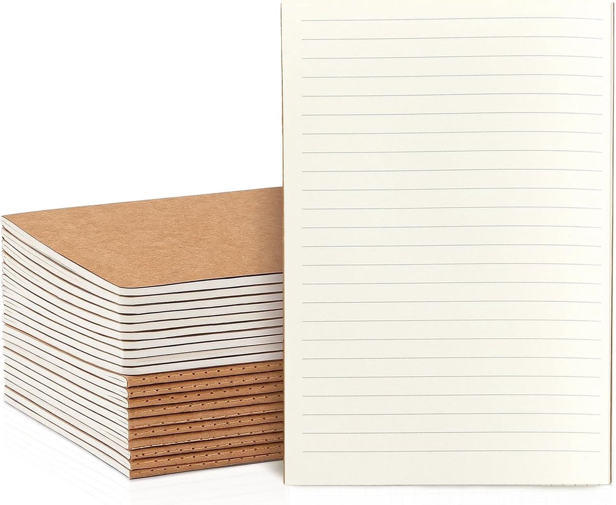 VEESUN A5 Notebook Pack van 20 met Lijnen Notitieboek 60 Paginas 30 Vellen - ShopVlot