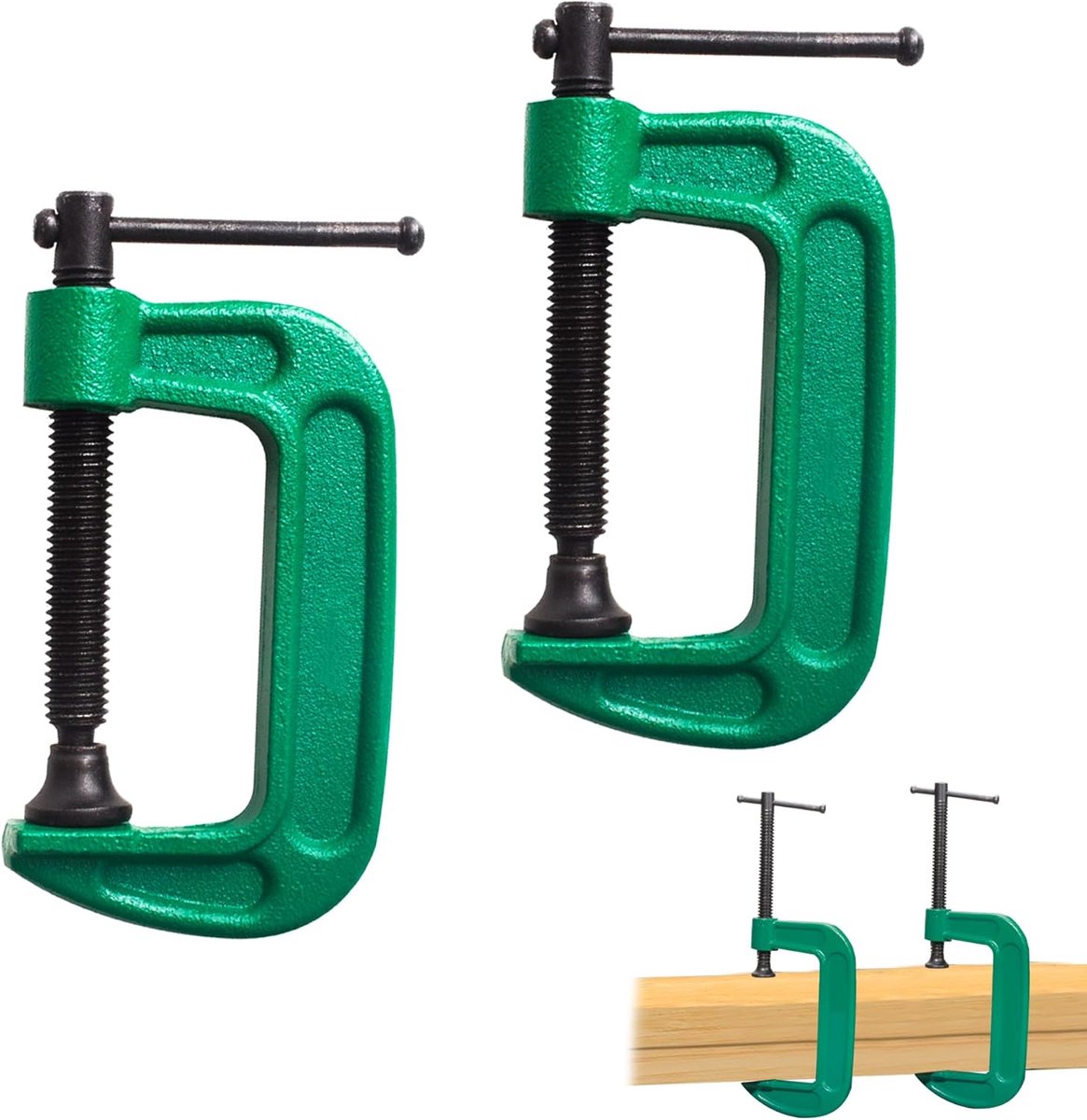 C-Table Clamp, Stainless Steel Clamps, Clamps & Tensioner, Small for Desk, Balcony Railing and Holder, C-Clamp Metal - ShopVlot