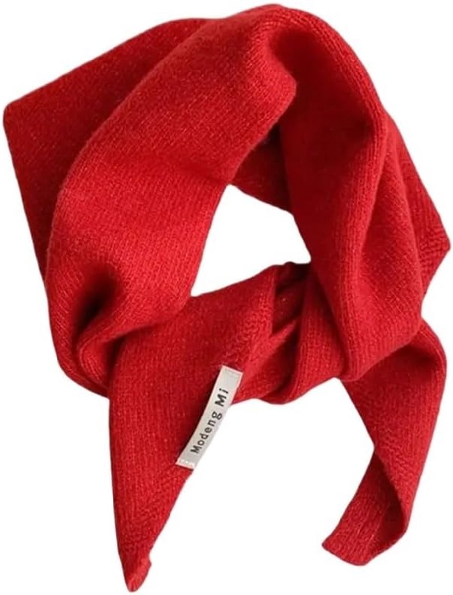 UYFRD British Korean Style Niche Wool Knitted Triangular Scarf Women Headscarf Knitted Scarf Multifunctional Warm - ShopVlot