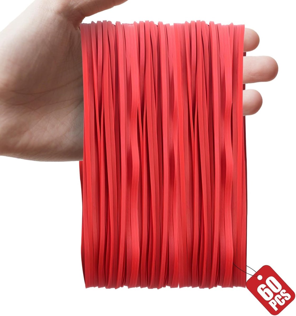 Rubber Rings Pack of 60 180 x 3 mm Red Large Durable and Tear-Resistant Household Rubber Reusable Rubber Ring for - ShopVlot