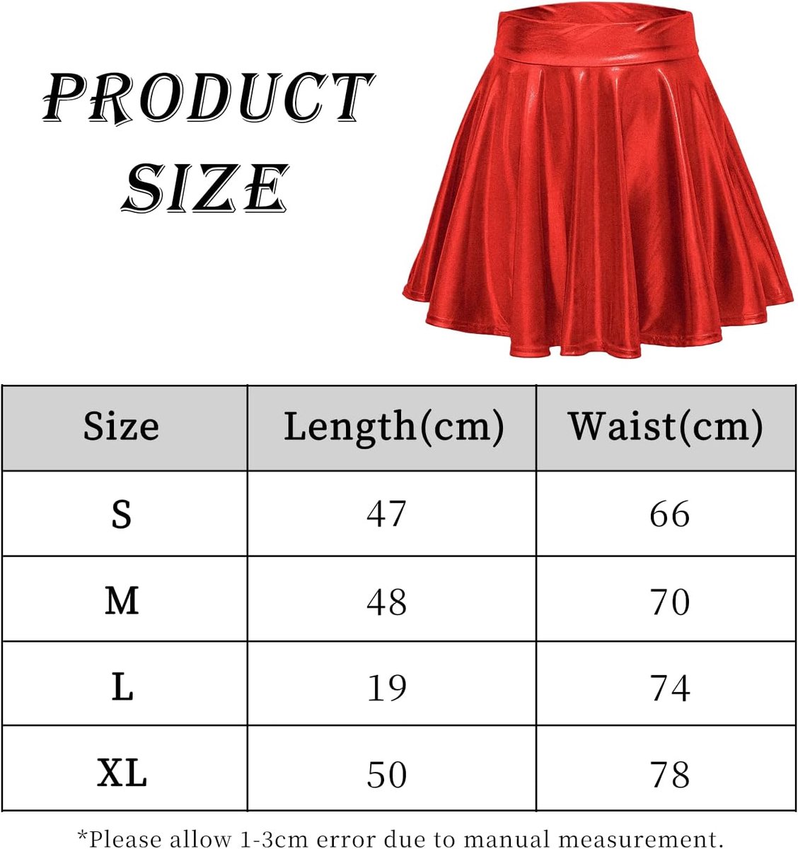 Aurasky Metallic Shiny Mini Skirt Elastic Women's Pleated Skirt for Carnival Party Cosplay - ShopVlot