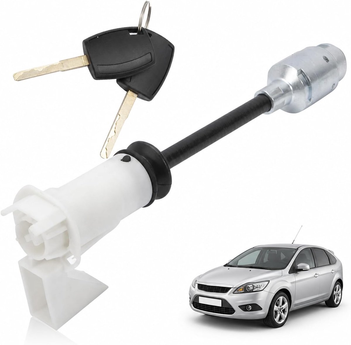 Bonnet Lock for Focus MK2, KASturbo Bonnet Release Lock Latch Repair Kit with 2 Keys 2004-2012 1343577 - ShopVlot