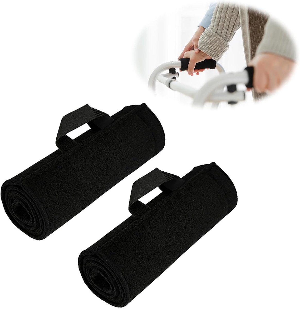 2 stuks krukhandvatten, accessoires voor onderarmkrukken, antislip krukhandvatten, zweetabsorberend, comfortabel - ShopVlot
