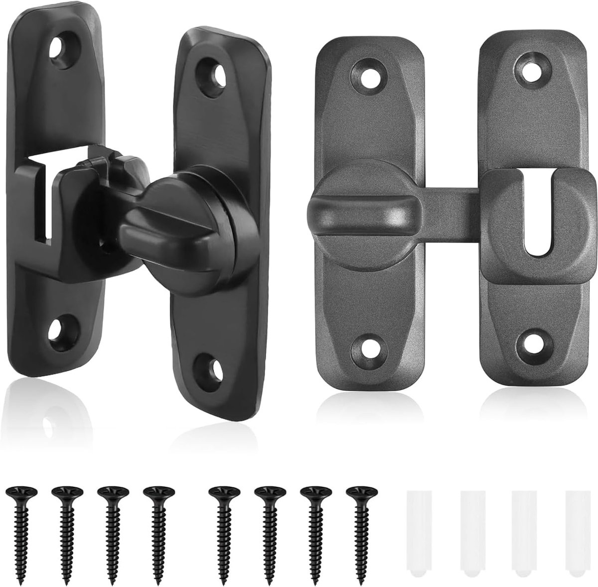 Sliding Door Lock, 2 Pieces, 90/180 Degree Door Lock, Sliding Lock, Folding Door Lock, Lock, Sliding Strip for Garden - ShopVlot