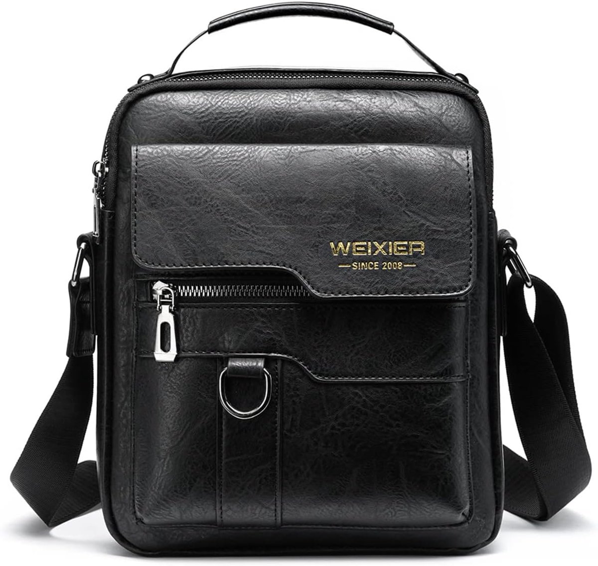 Shoulder bag men's shoulder bag crossbody mobile phone bag messenger bag men's bag shulder bag leather chest pocket - ShopVlot