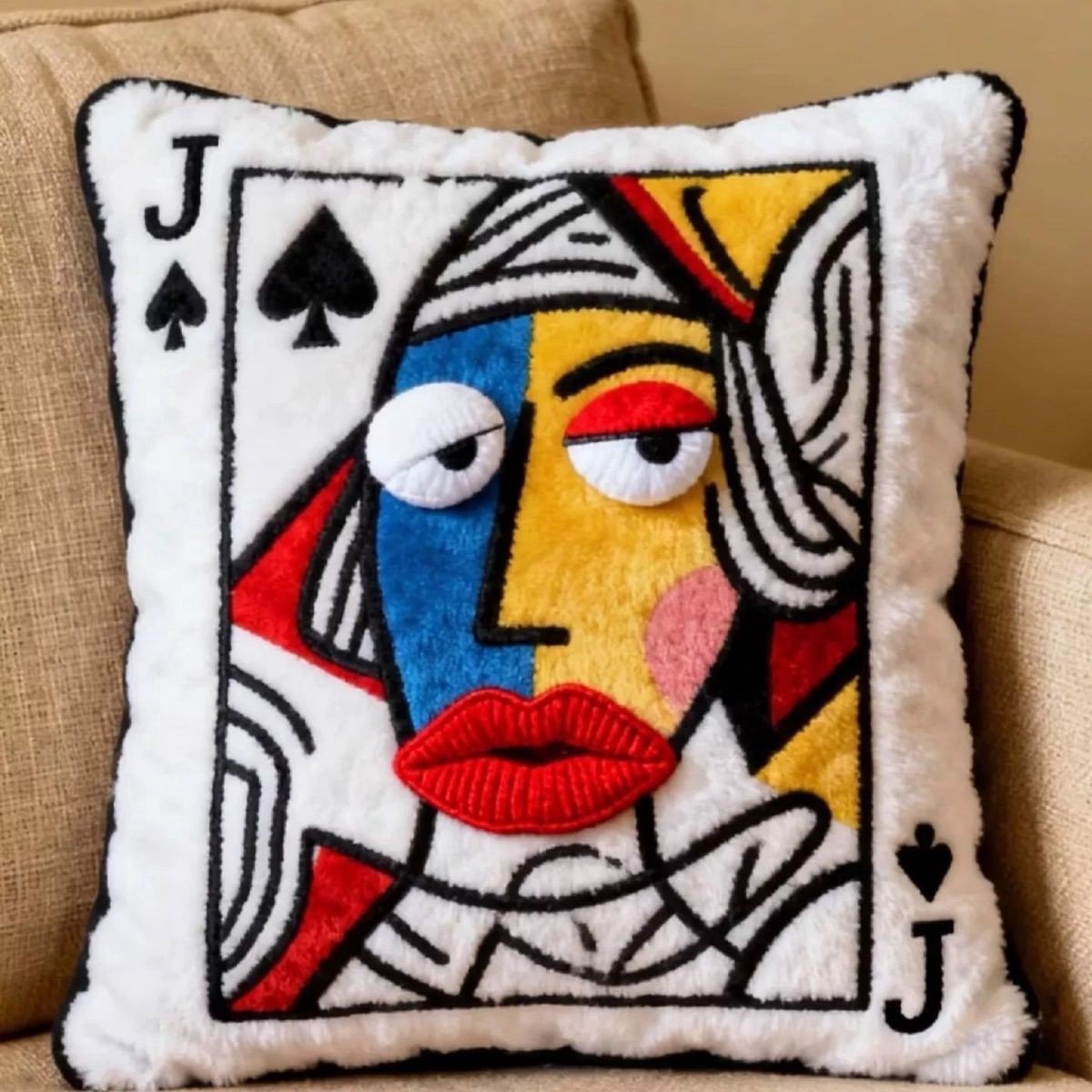 Casalora Queen of Spades Kussen - 30 x 35 cm - Wit - J