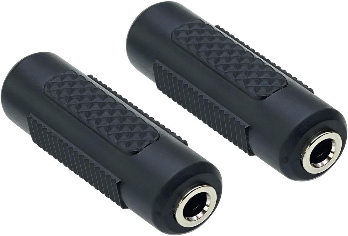 Set of 2 Couplings Mini Jack Plug 3.5mm Female Generic Stereo Jack Adapter Audio Adapter for Headphones, Audio - ShopVlot