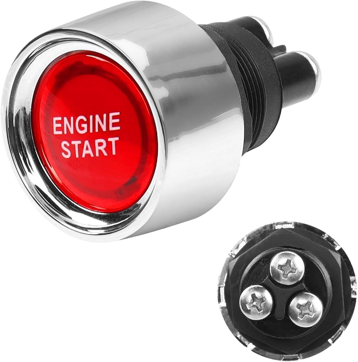 CERRXIAN Engine start and stop button, start and stop switch replacement, LED push button, car start and stop button - ShopVlot