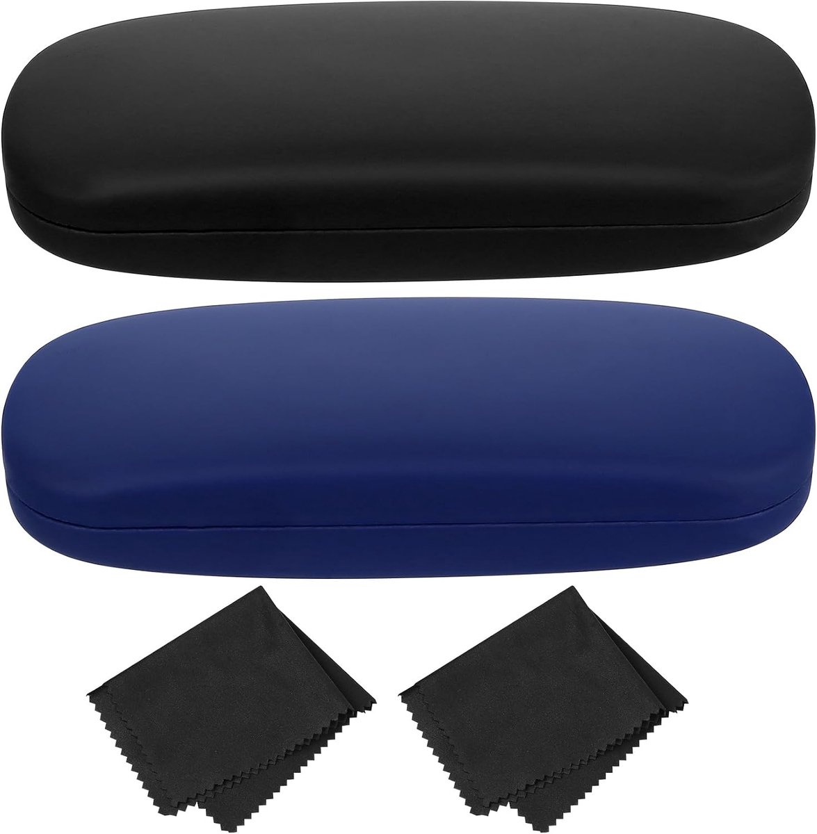 2 Pcs Hard Glasses Case for Women Men, Portable Hard Glasses Cases for Men and Women, Glasses Cases, Protective Cover - ShopVlot