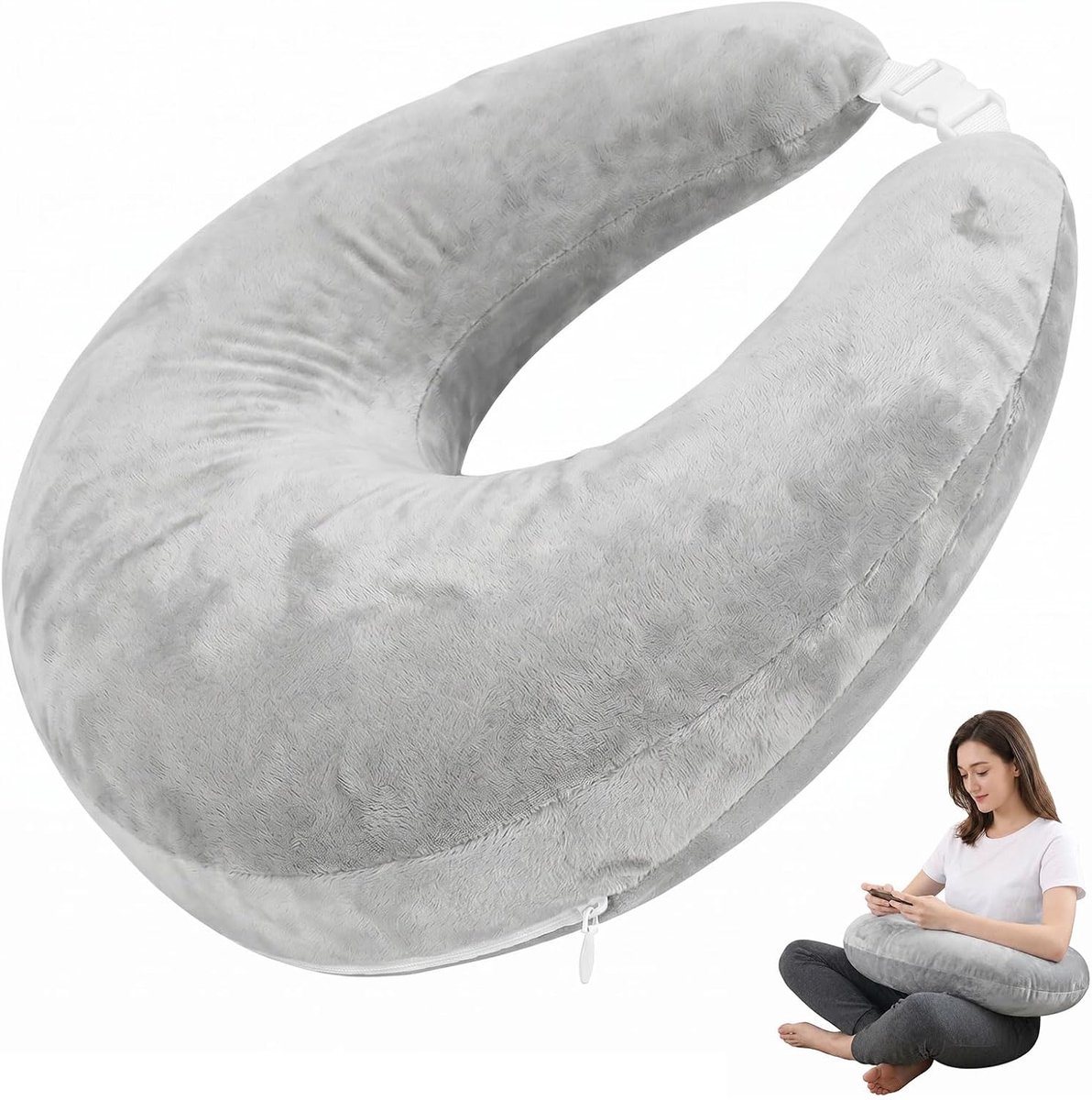 Ergonomisch Lees- en Armsteun Kussen U-vorm, Leesboterkussen voor Volwassenen, Haak- en Breikussen Gaming Armkussen - ShopVlot