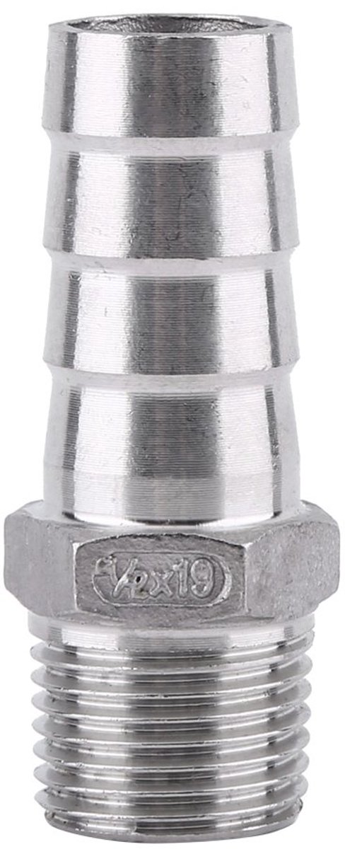 Barb Adapter, Stainless Steel SS304 External Wire Pipe Fitting Barb Hose Connector BSP 1/8"~3/4" for Plumbing of - ShopVlot
