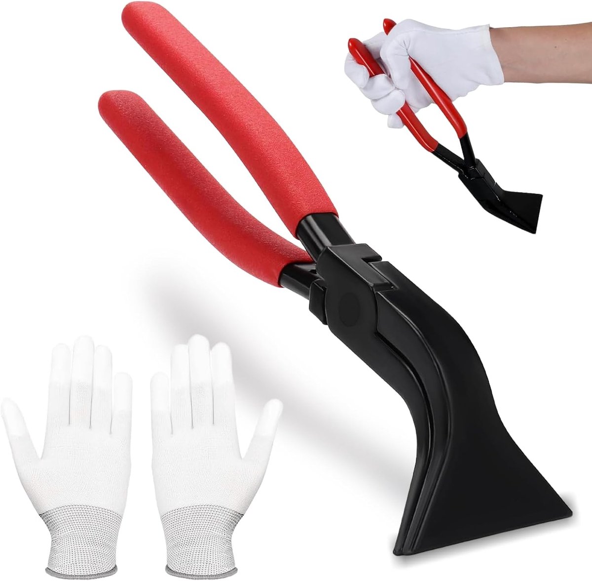 Chamfer pliers, 45° folding pliers, wide 60 mm red pliers, plate pliers with non-slip handle, roofing tool, waste tool - ShopVlot