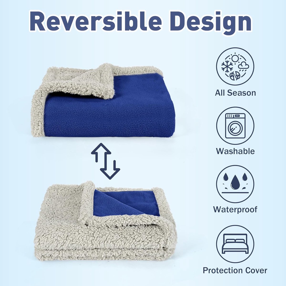 Kritter Planet Dog Blanket Waterproof, Love Blanket Sex Blanket Waterproof, Washable Cuddly Blanket Sofa Protection - ShopVlot