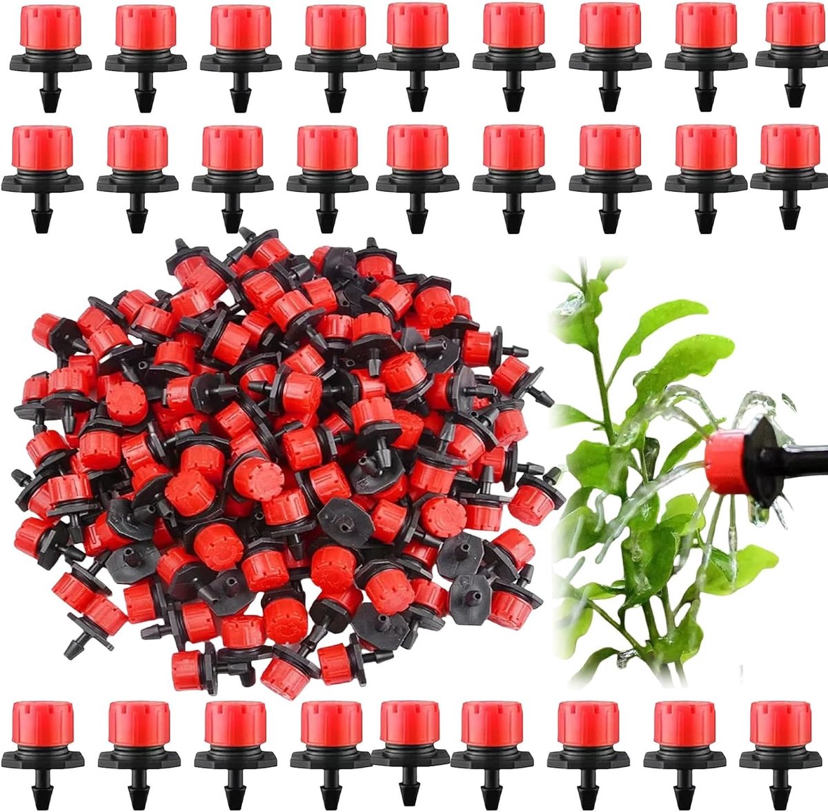100pcs Irrigation Drip Irrigation Drip Irrigation Accessories for Flower Beds, Vegetable Gardens, Lawn - ShopVlot