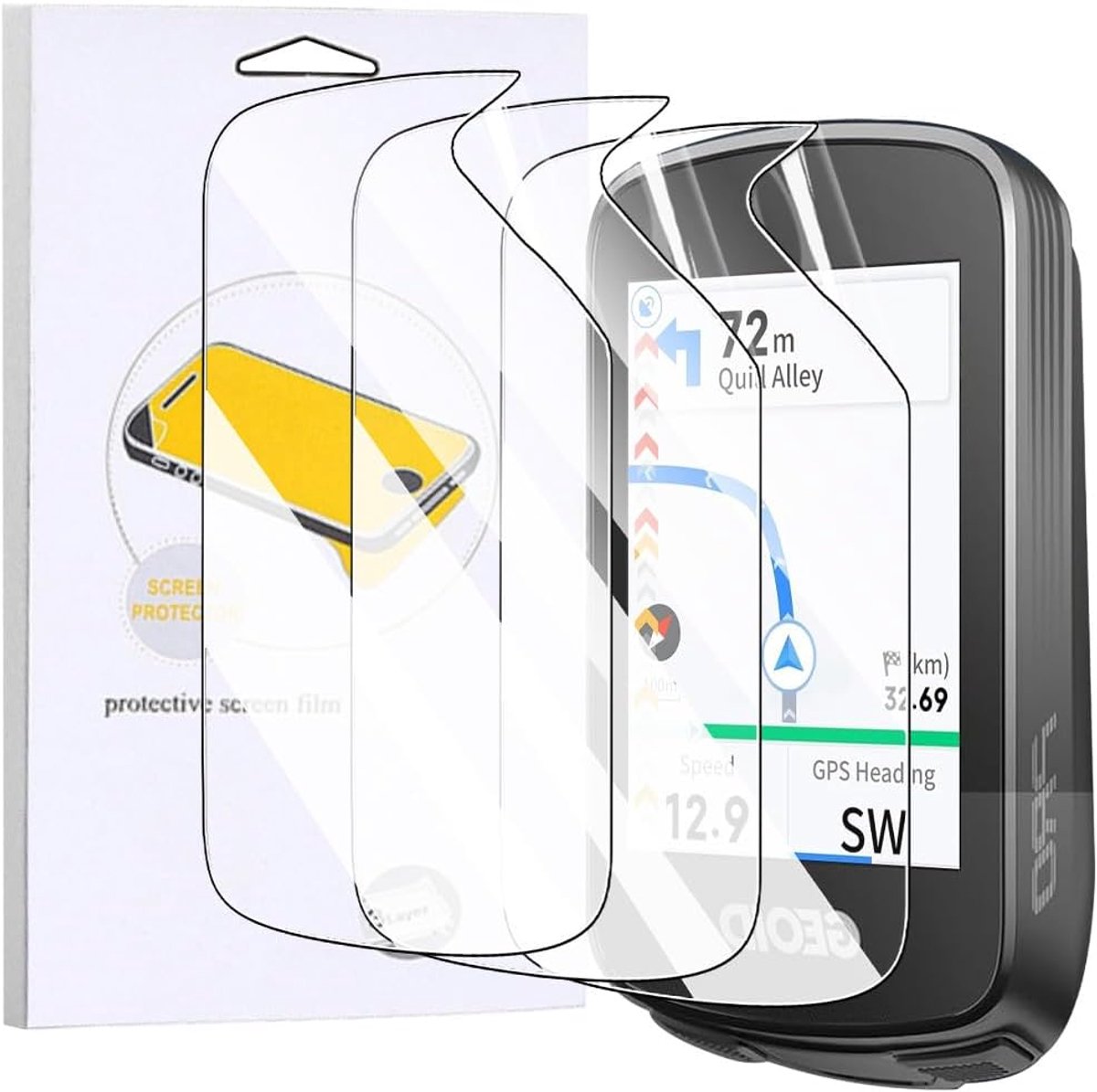 KUSINHOKA Screen Protector Compatible with GEOID CC700 Pro/CC700 Pro/CC700, Pack of 3, Scratch Resistant, Flexible Pet - ShopVlot