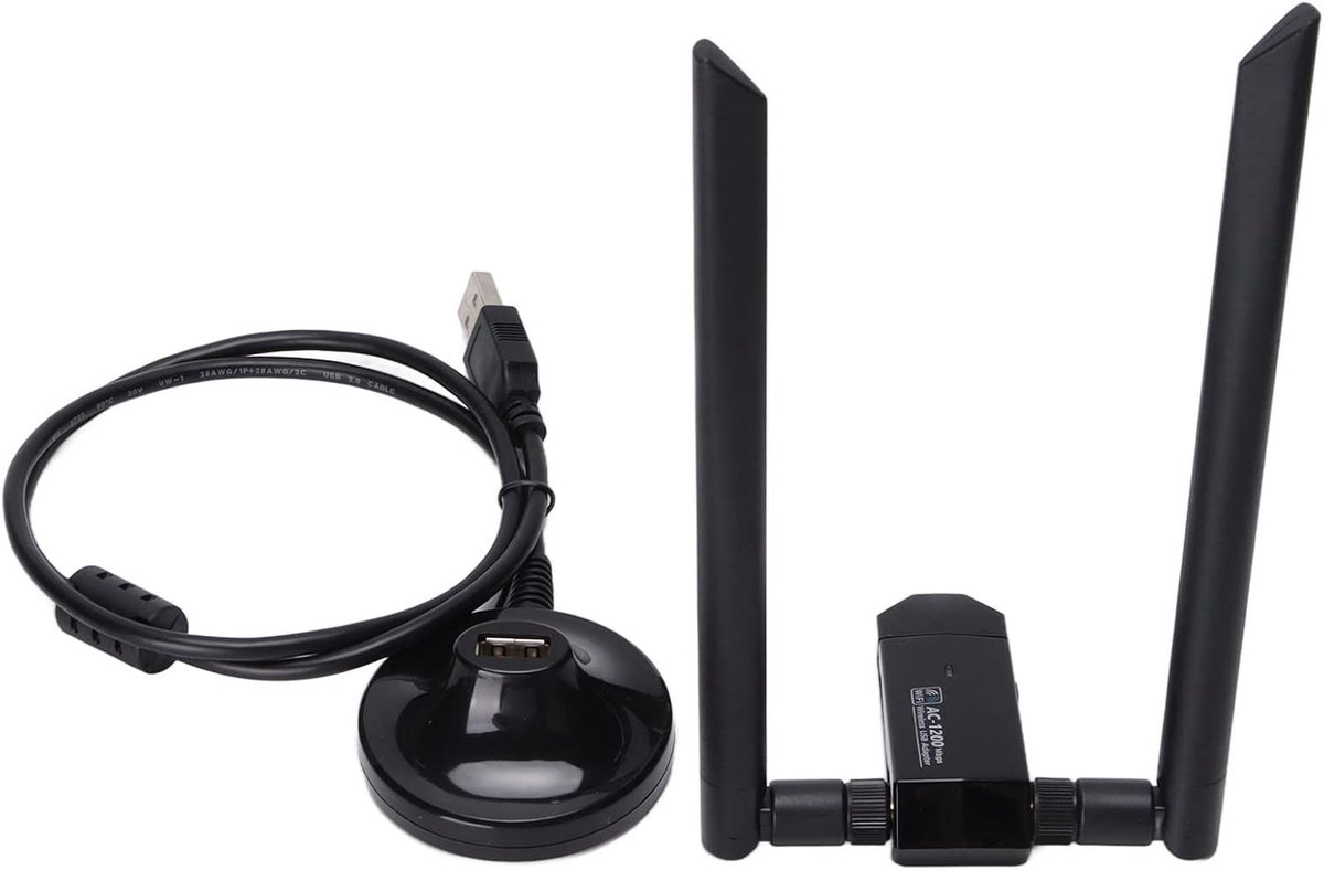 Wireless Network Card 1200Mbps Long Distance Dual-band Wireless USB WiFi Adapter for PC Desktop, IEEE 802.11ac/a/n/g/b - ShopVlot