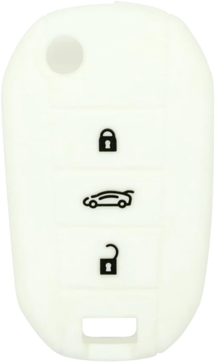 silicone cover for 3 button flipkey remote control CV4300 white - ShopVlot