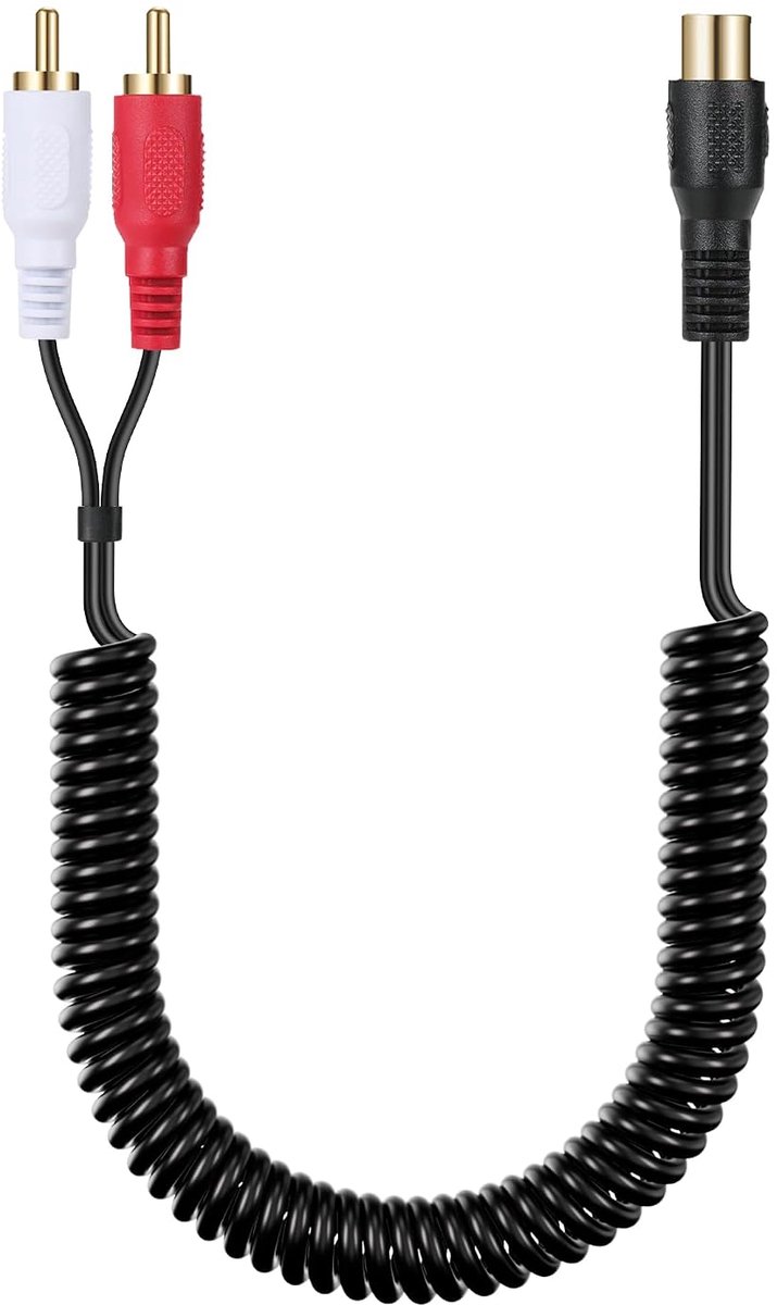Audio Cable RCA Adapter Cable, Splitter RCA to 2 RCA Splitter, 1 Bus to 2 Plug Stereo Audio Cable for Speakers - ShopVlot