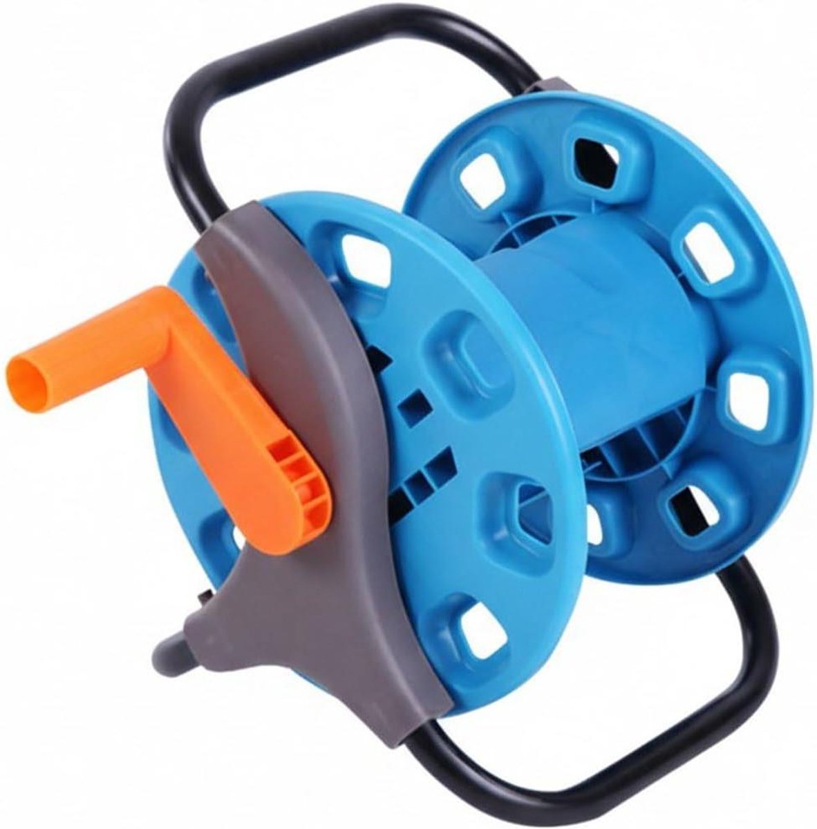 Tuinslang Opbergwagen - Slanghouder Karretje - Tuin Water Geven - Draagbaar En Compact - 1.15 kg - Zwart
