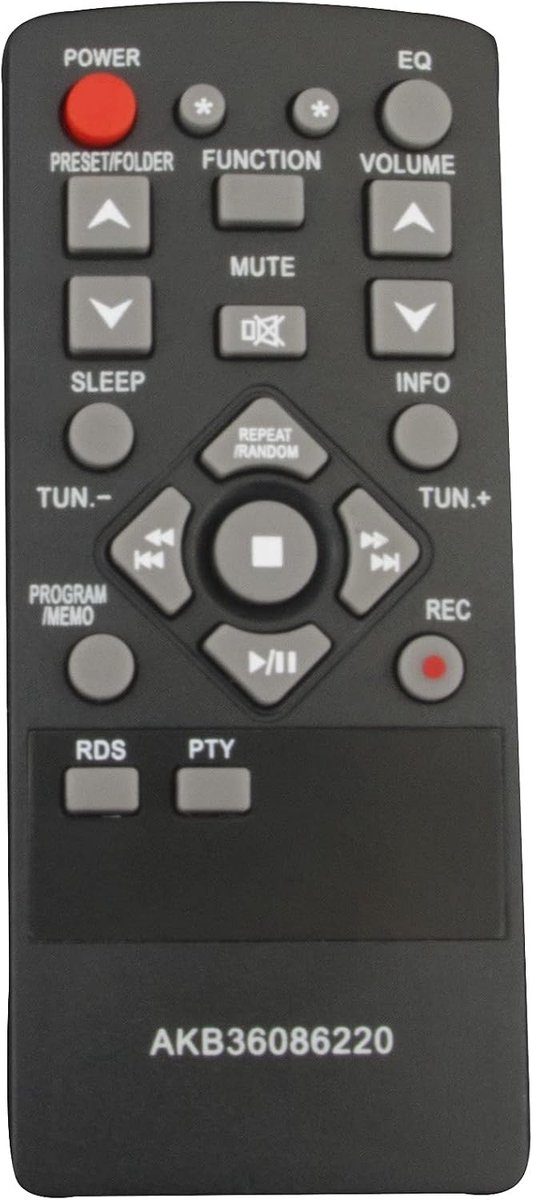 ALLIMITY AKB36086220 Remote Control Replacement for LG Stereo System XA64 XA66 XA-64 XA-66 - ShopVlot