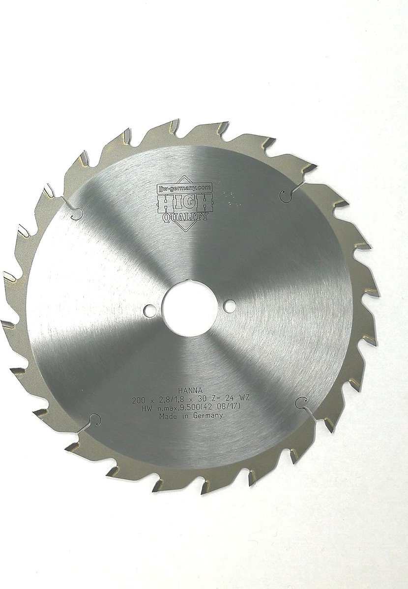 jw-germany HM – circular saw blade Hanna 200 x 30 Z = 24 WZ for circular saws, 1 piece, 4250980690357 - ShopVlot