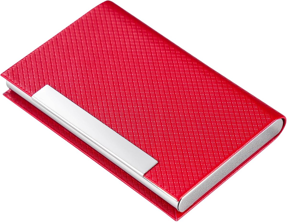 sundee Business Card Holder, Professional Metal Leather Card Holder for Women and Men, Slim Name ID Credit Card - ShopVlot