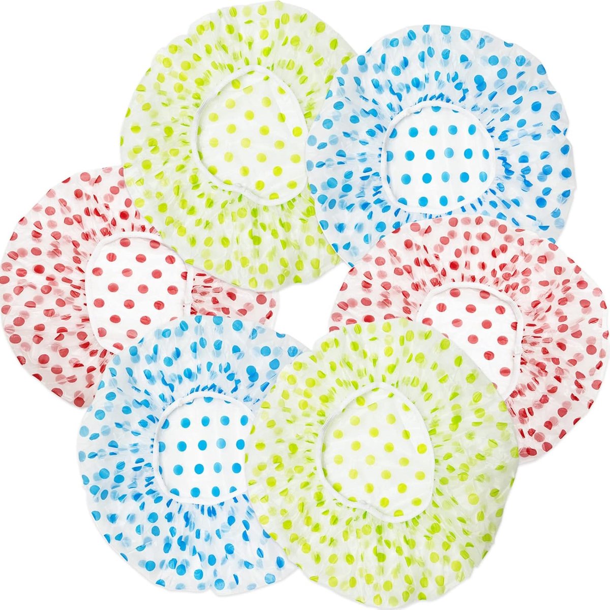 Douchekap 6 Stuks - Herbruikbaar - Elastische Band - Ideaal voor Lang Haar - ShopVlot