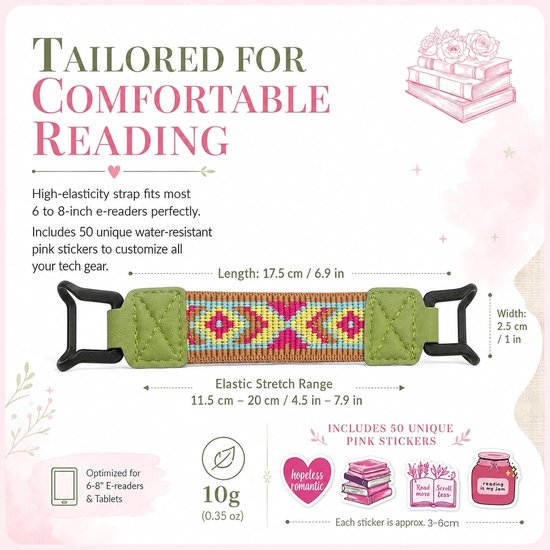 E-reader handstrap 6-8 inch - elastische vingerhouder - comfortabele grip - ideaal voor e-readers - ShopVlot — afbeelding 5