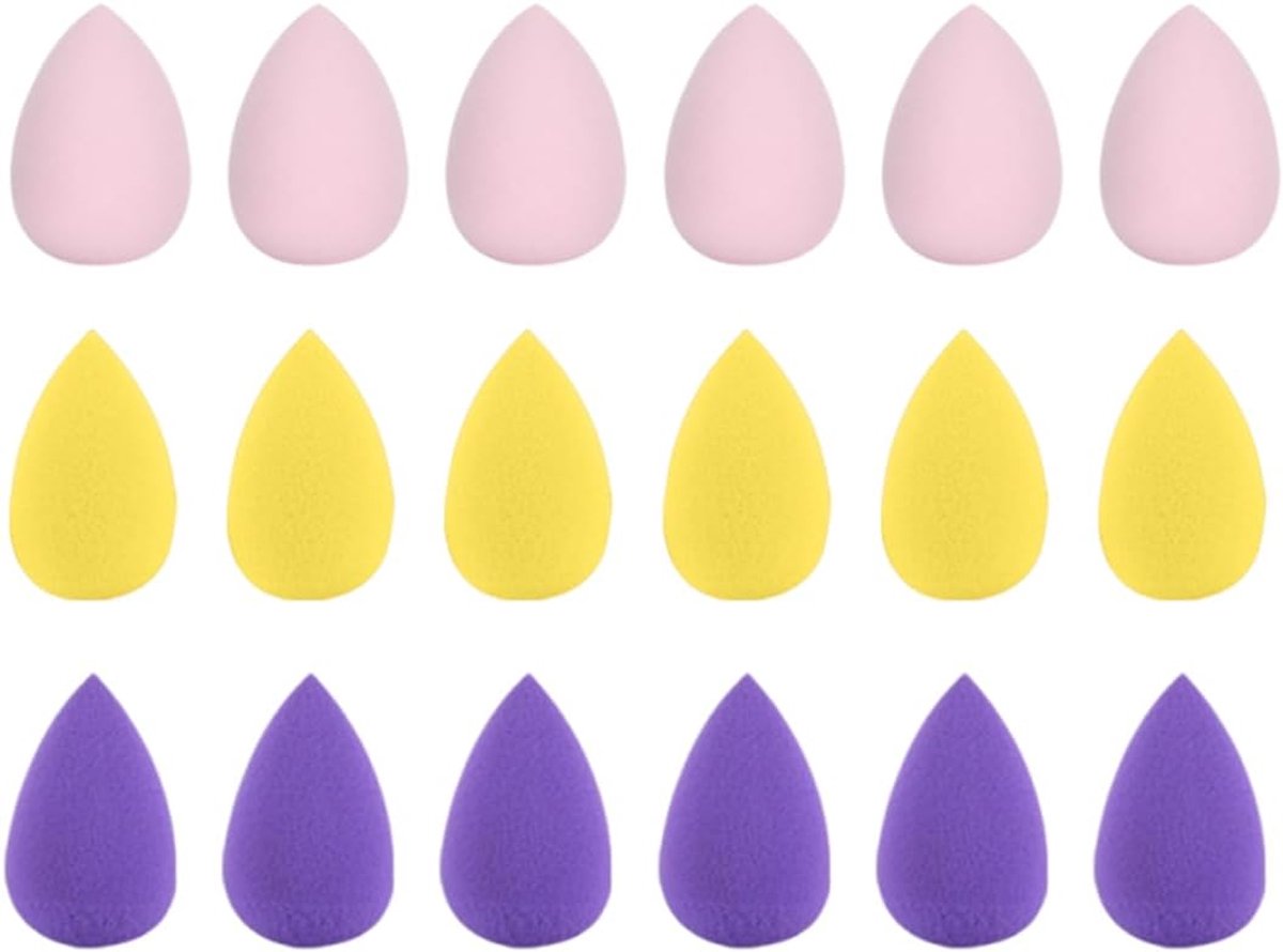 Mini-make-upspons 18 stuks - latexvrij - zachte textuur - nauwkeurig aanbrengen - ShopVlot