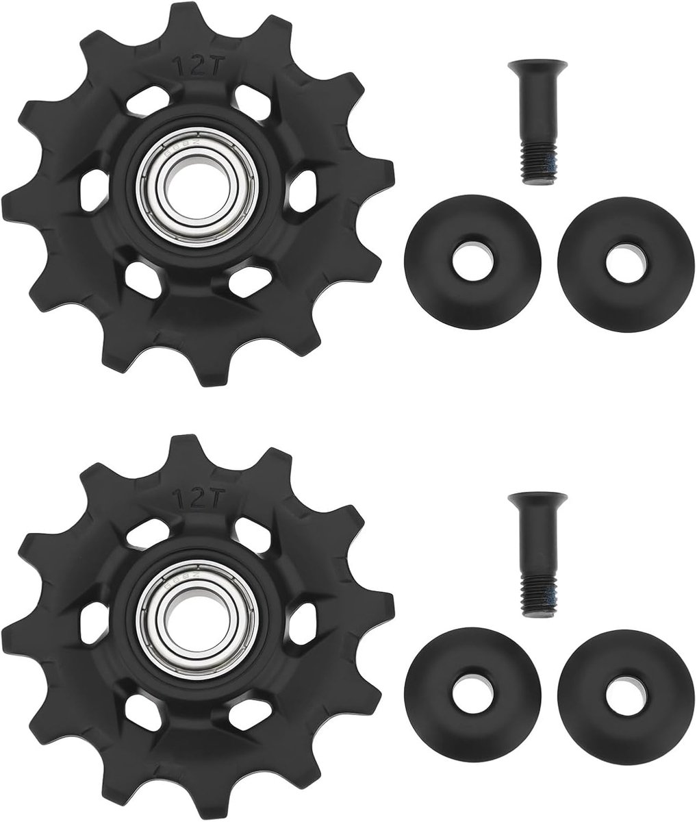SnelShoppen - 2 Stuks Fiets Achterderailleur Pulleys 11 Versnellingen 12T Jockeywiel Geschikt voor SRAM XX1 XO1 GX - Duurzaam en Efficiënt