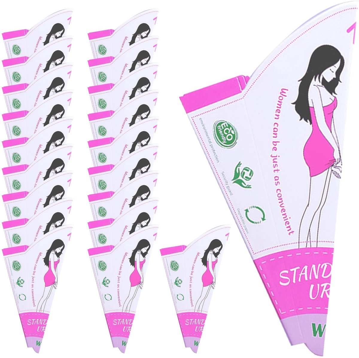 Solidchoice - 20 Stuks Draagbare Wegwerp Urineertrechters voor Vrouwen