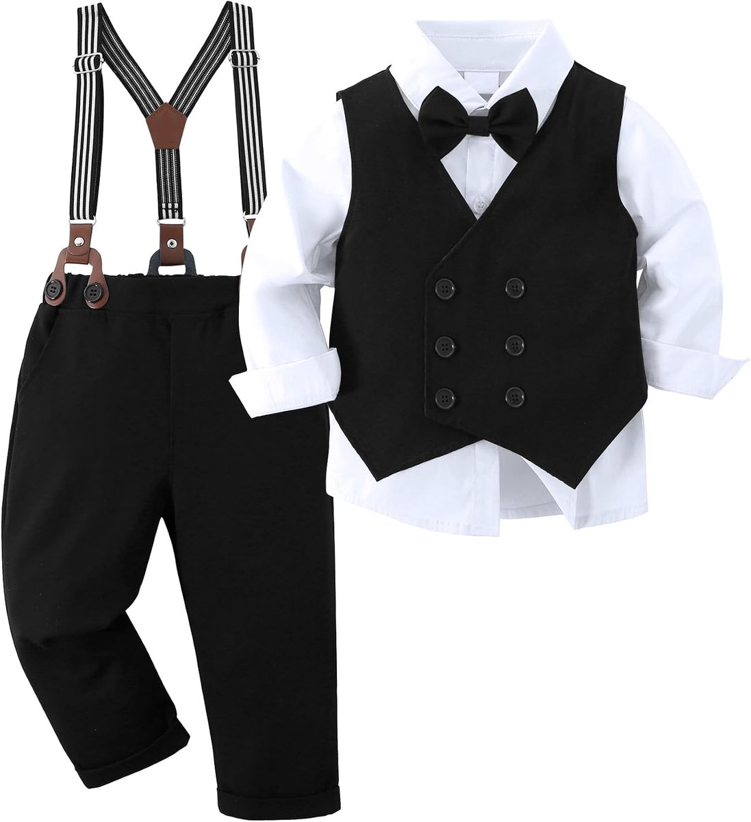 Boys' Suit Gentleman Outfit Festive Clothing Set Christening Suit Wedding Suit - ShopVlot