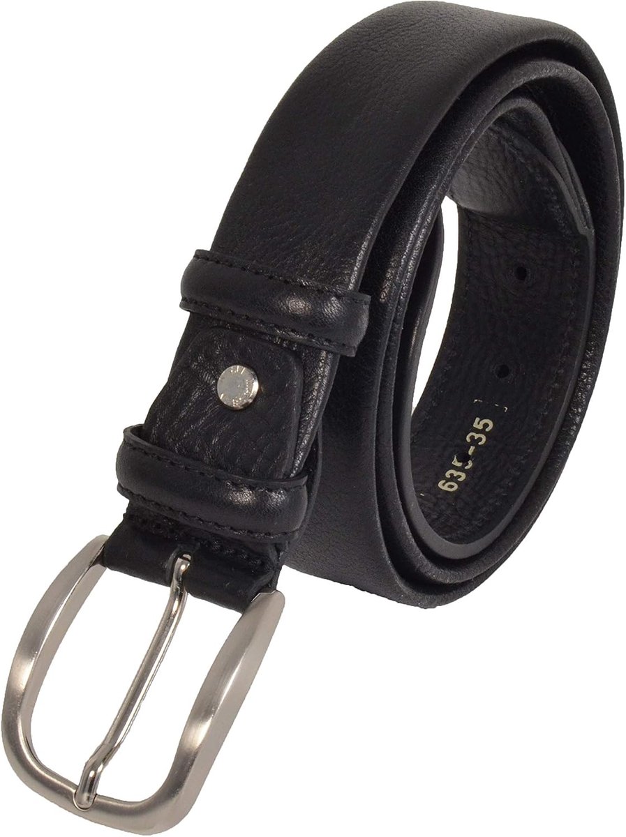 CM Conte Massimo Men's Money Belt - Genuine Leather, Black, Travel Belt with Hidden Zipper Pocket for Security - ShopVlot