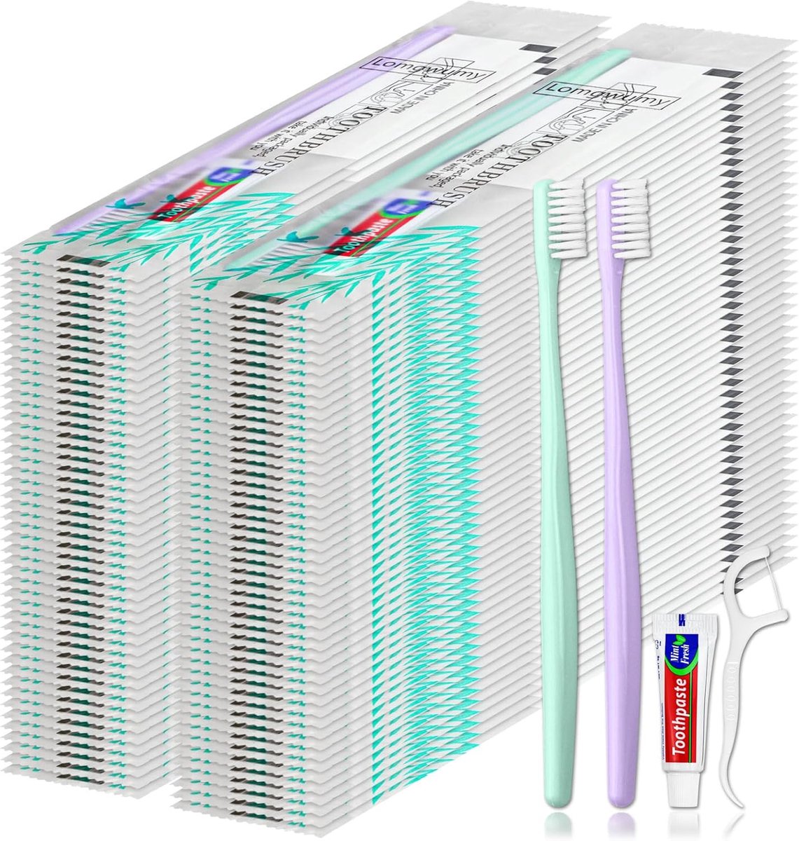 Disposable toothbrush, toothpaste, toothbrush and toothpaste travel, toothbrush toothpaste set, comes with floss - ShopVlot