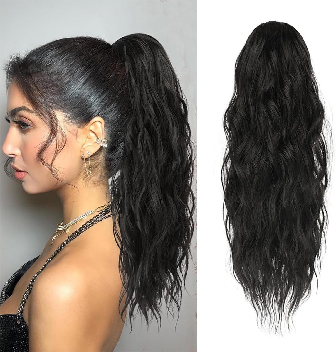Ponytail Extension 45cm - Golvend Haar - Verstelbare Hoofdband - Verander je Look - ShopVlot