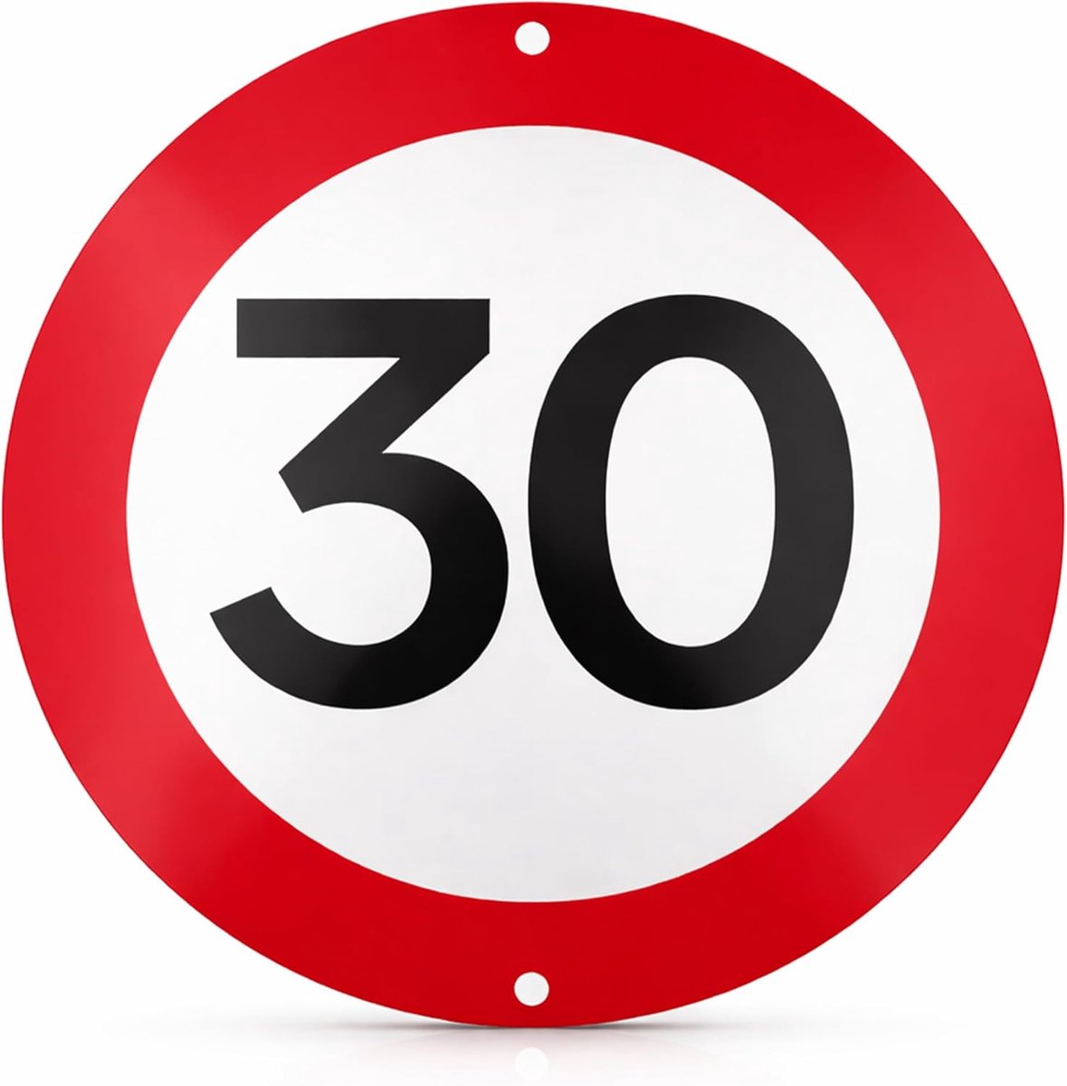 Verkeersborden maximum snelheid 18 km/u - 3 mm dik - rond aluminium - perfect voor verjaardagen - ShopVlot