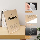 Boekenstandaard -1 stuk- transparant- acryl-verticaal- voor het tentoonstellen van boeken