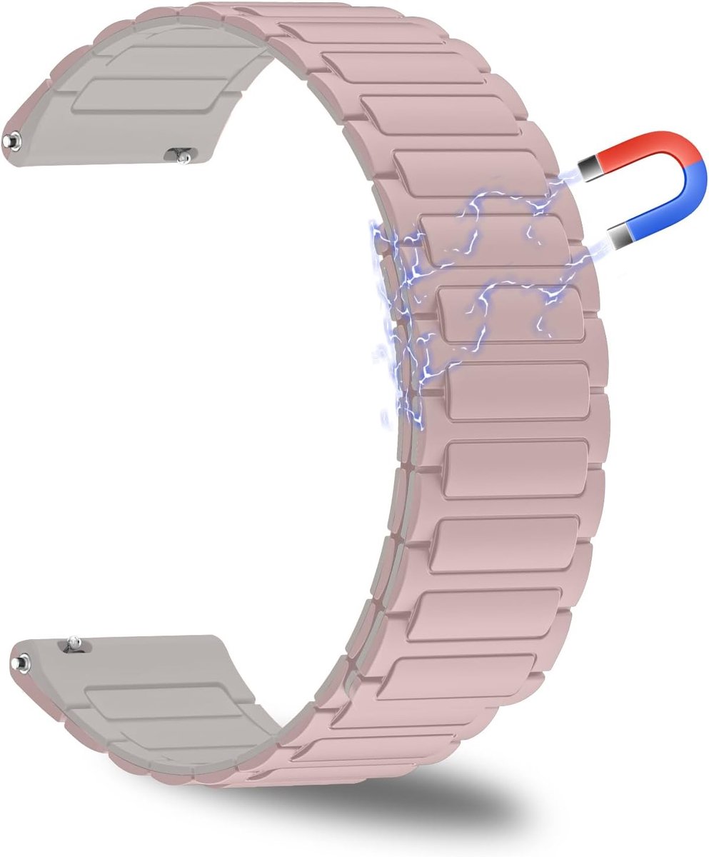 Horlogeband 22 mm - dubbelzijdig gebruik - magnetisch silicone - sportieve look voor dagelijks gebruik - ShopVlot