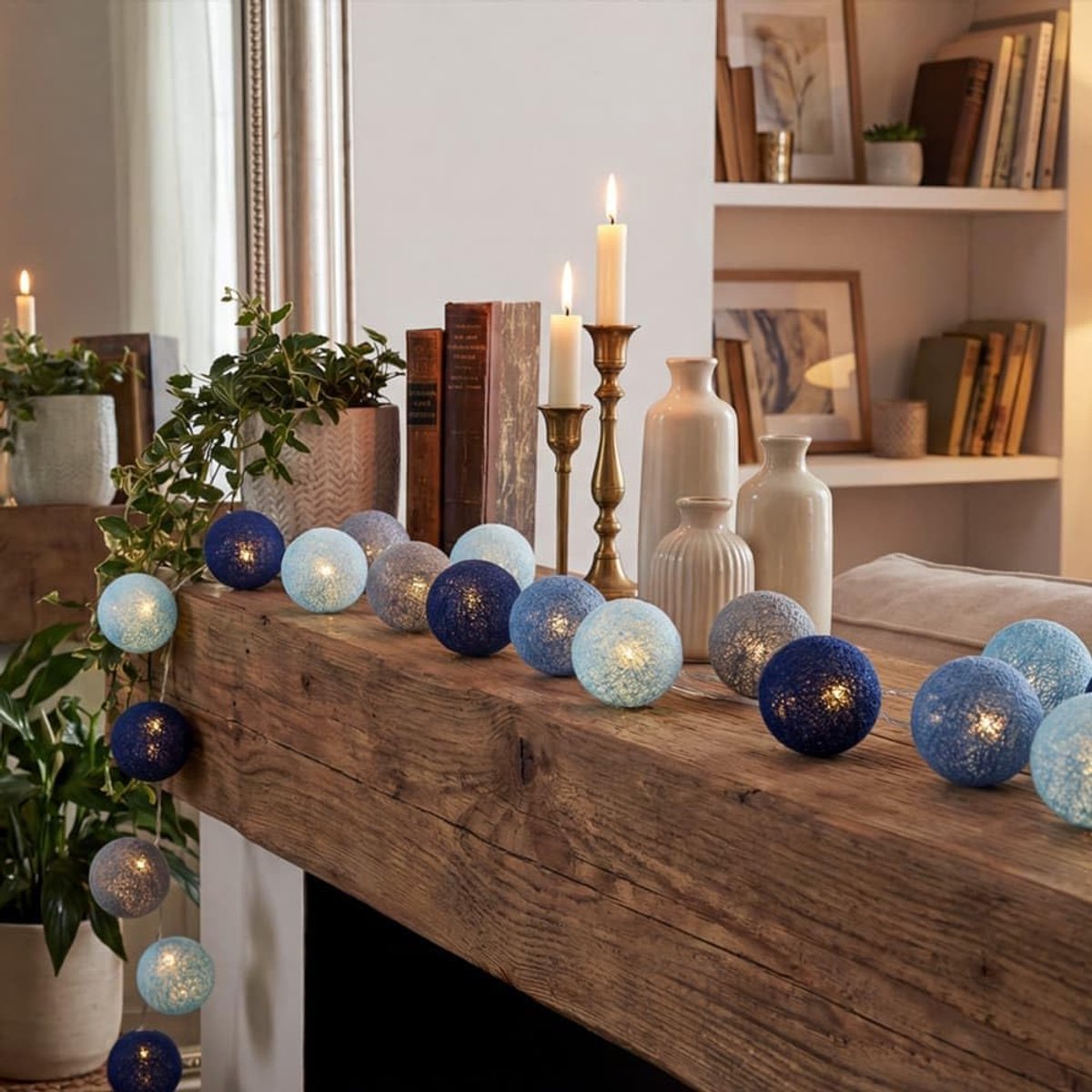 Lichtslinger met katoenballen USB - Spraakbesturing - Slimme woning - Gezellige verlichting voor binnen - ShopVlot
