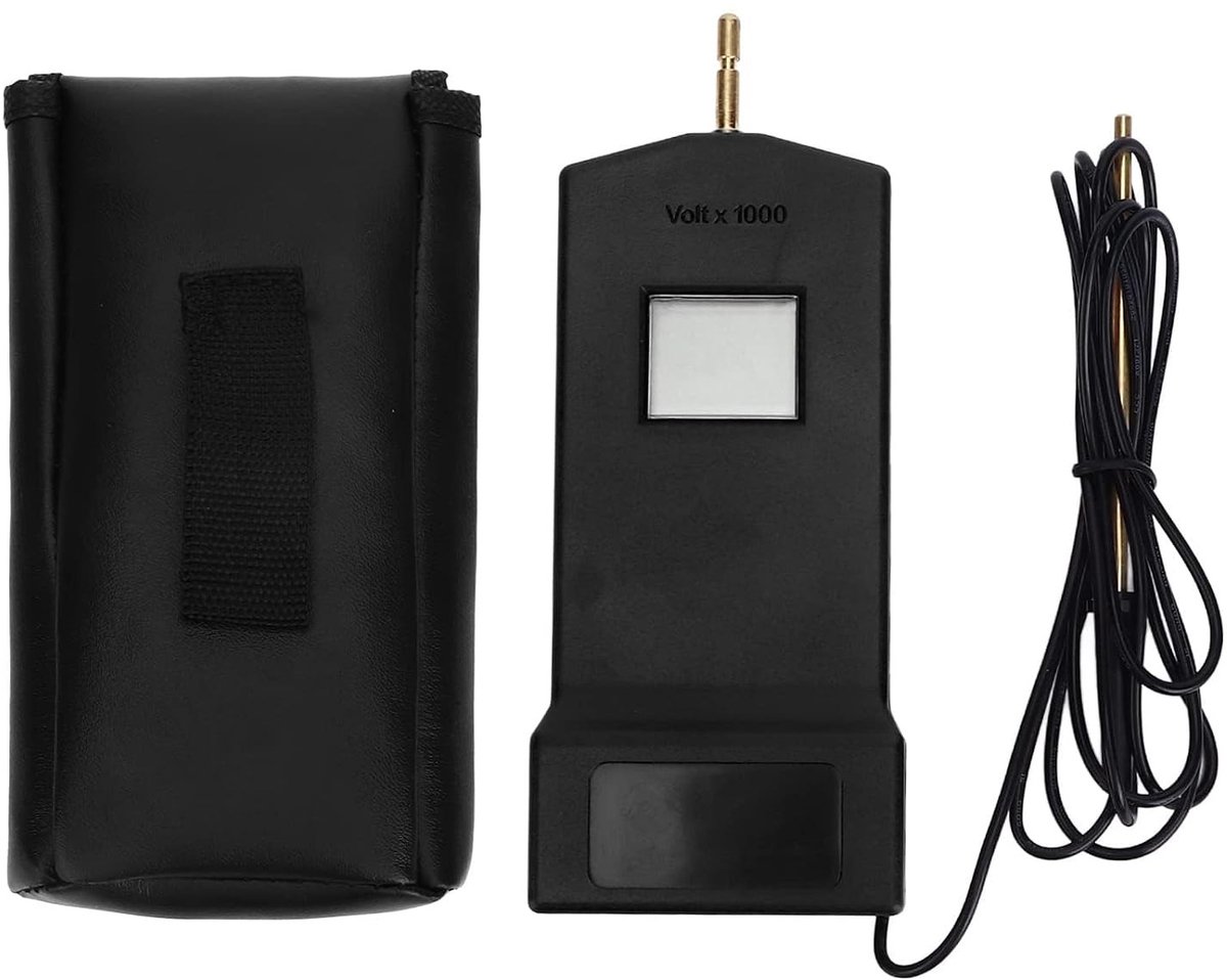Draagbare hekspanning tester met LCD-scherm voor het vinden van elektrische fouten tot 15kV - ideaal voor veehouderij en boerderijen, zwart tuingereedschap
