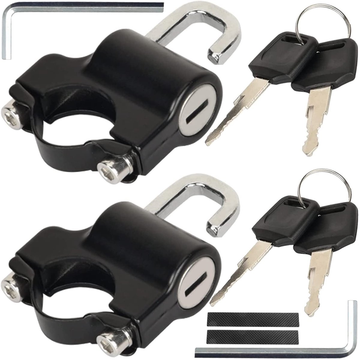 Solidchoice - Set van 2 Universele Motorhelm Slot met Sleutels