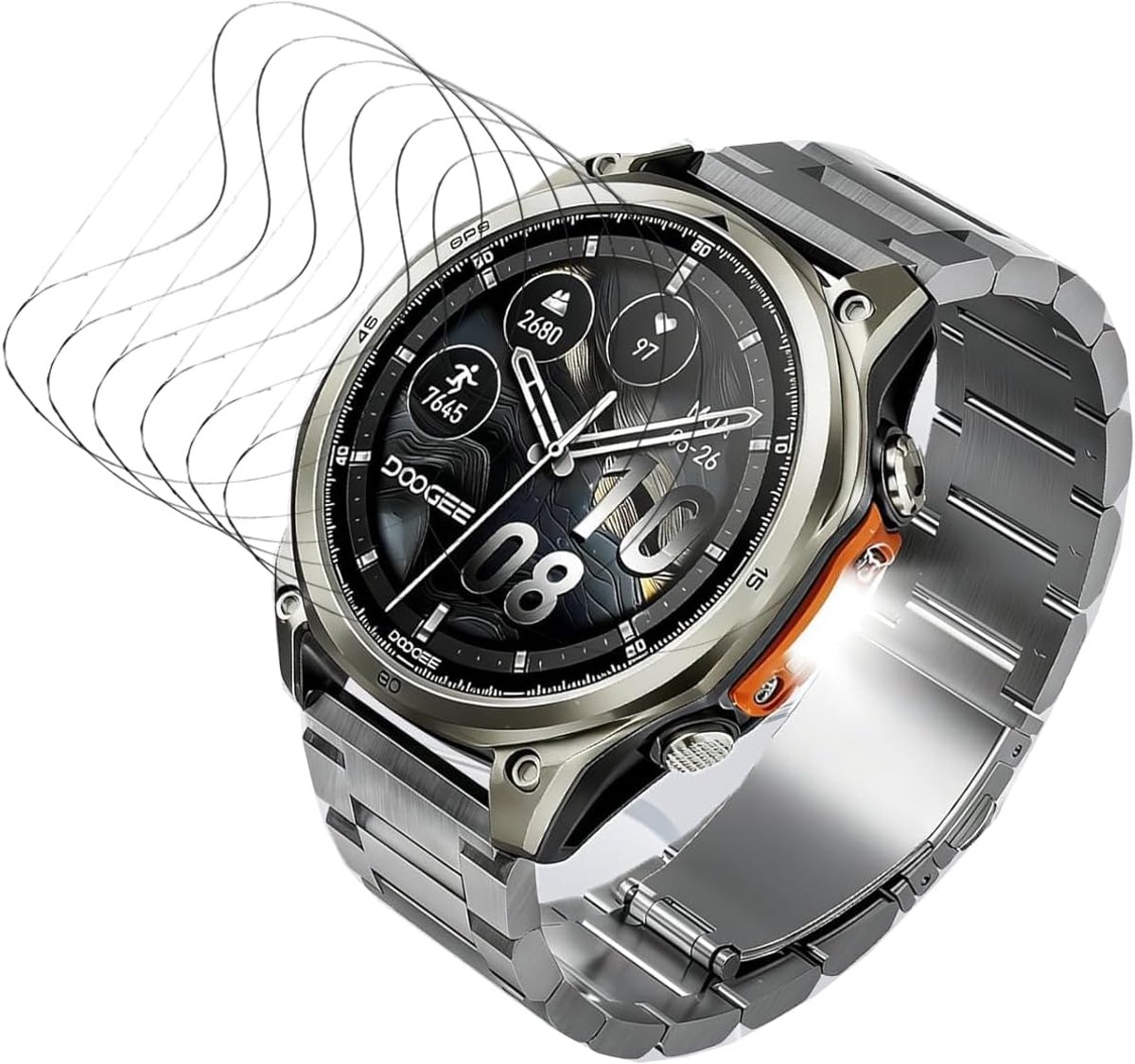 Smartwatch TPU Film voor DOOGEE Anywise W1 / W1 Pro 1.43" - 6 stuks, hydrogelfilm, gelfilm, zacht, HD helder - ShopVlot