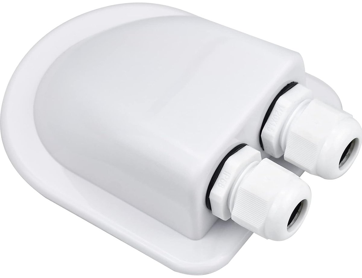 Double Cable Grommet for RV, Roof IP68 Waterproof Solar Installation 3-12 mm Solar Roof Yacht Boat (White) - ShopVlot