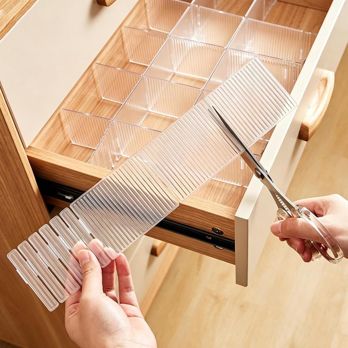 Op maat te snijden, wasbare opbergscheidingswand, aanpasbaar voor laden, gereedschapskist, cosmeticabox en keuken - ShopVlot