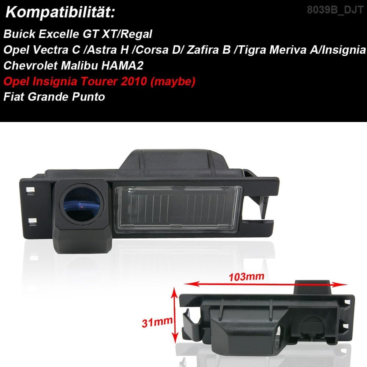 Waterproof Night Vision Parking Aid System HD License Plate Rear View Camera Replacement for Buick New Lacrosse/Opel - ShopVlot