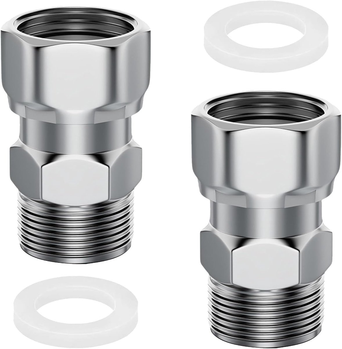 YOGAZEN 1/2 inch roestvrij staal, beweegbare schroefverbinding - ShopVlot