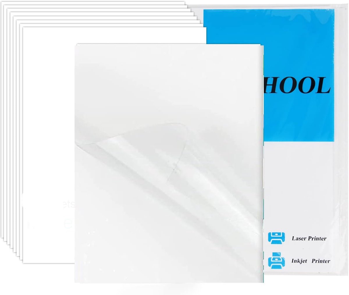 Printable Sticker Vinyl Paper Semi Clear for Inkjet Printer A4 Self Adhesive Sticker Paper for Cricut Mailing - ShopVlot