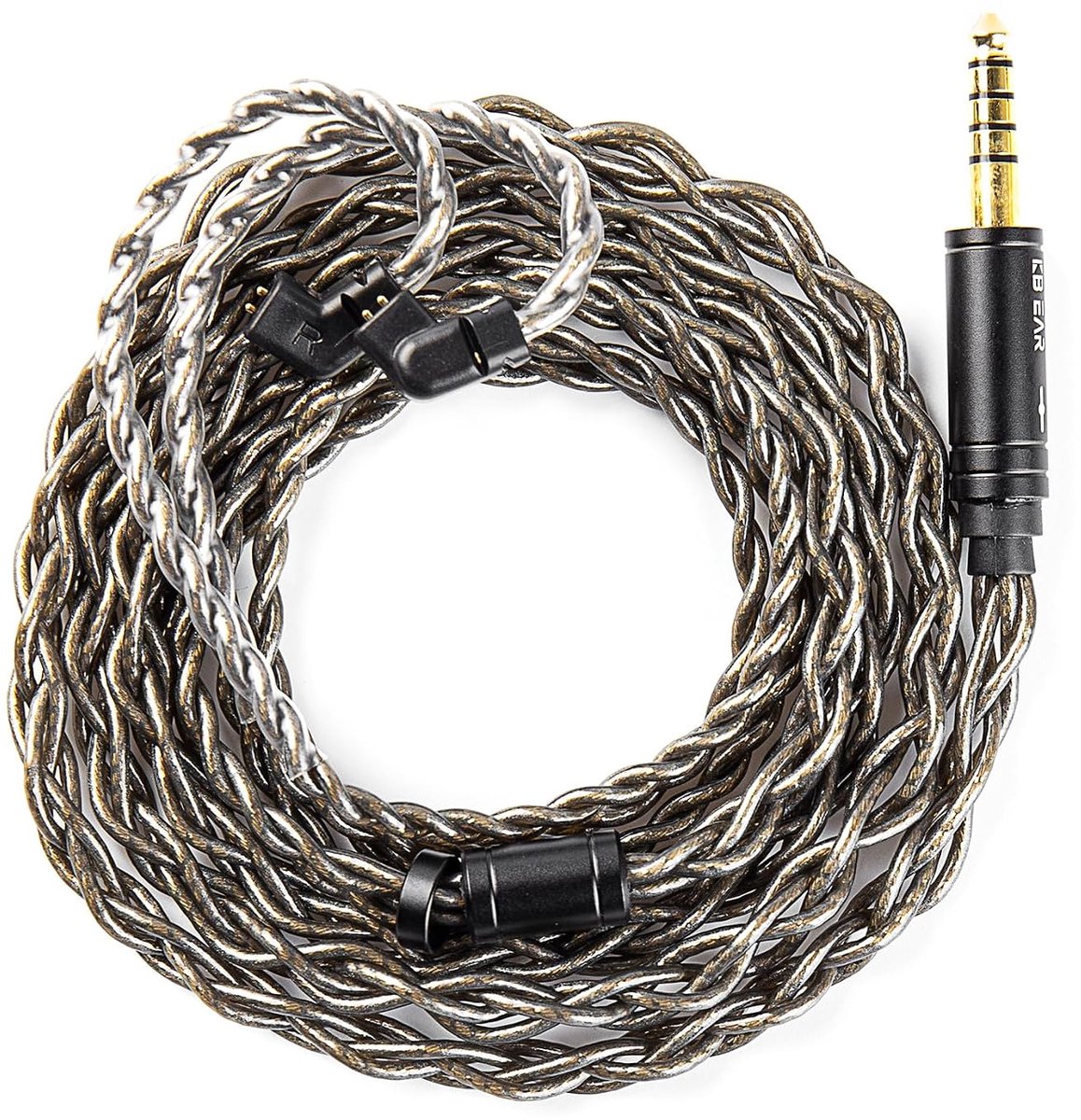EZ EAR KBEAR DarkJade IEM Cable in Ear Monitor Cord with Silver Plated Plug for KZ ZS10 PRO/ZS12 PRO - ShopVlot